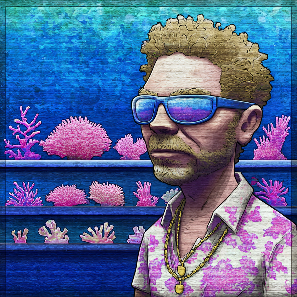 Mascot for Wilder’s Picks featuring standout aquacultured corals grown for modern reef tanks